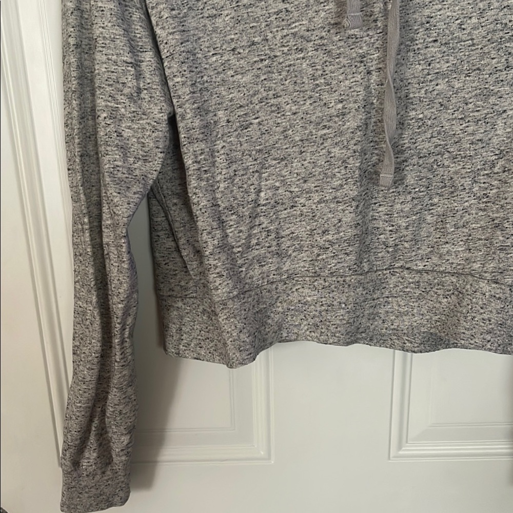 PINK Victoria's Secret Gray logo crop long sleeve hoodie top and Stylish XS - Picture 5 of 12